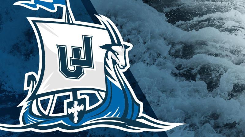 LU athletics logo imposed on top of crashing waves background